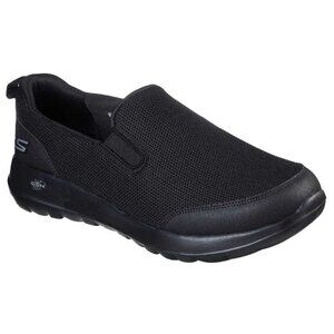SKECHERS Men's Breathable Walking GOwalk Max Slip On, Black, Sz 11 Extra Wide 4E